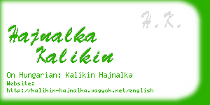 hajnalka kalikin business card